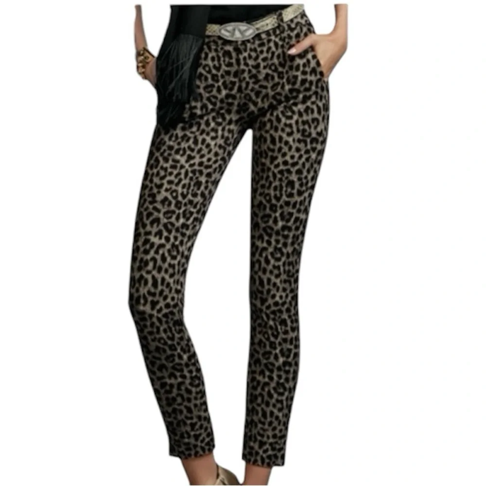 Cabi Jungle Trousers Sz 4 Leopard Print 3393
